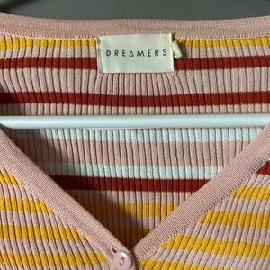 Blue notes cropped cardigan